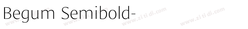 Begum Semibold字体转换